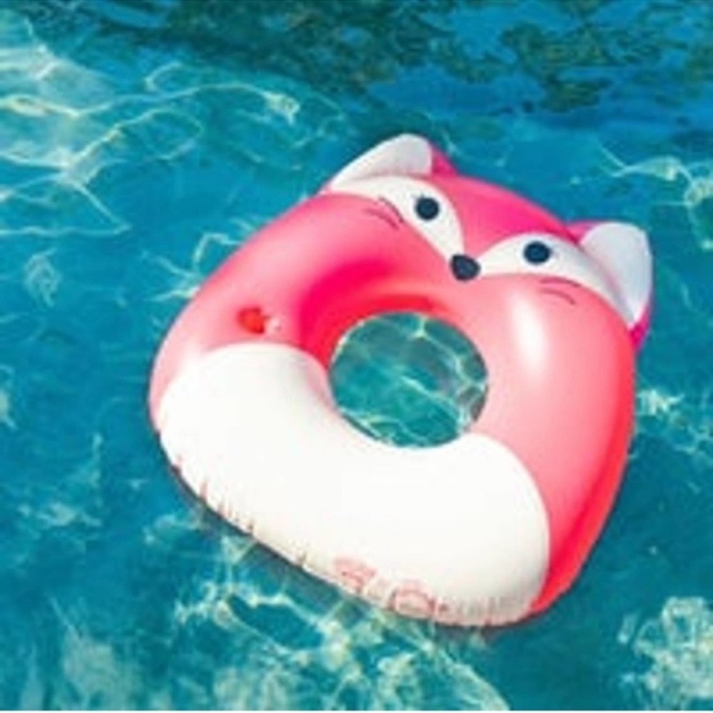 Squishmallows Fifi the Fox Inflatable Pool Float - Pink & White, New